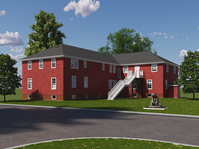 Beta Eta House — Front Rendering